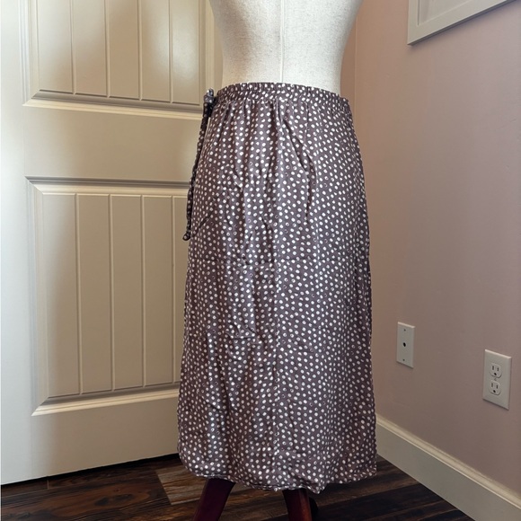 URBAN Romantics Brown Polka Dot Wrap Skirt - Picture 3 of 8